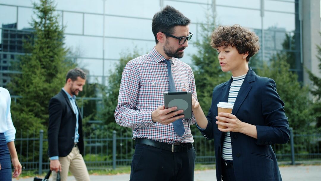 group of professionals networking