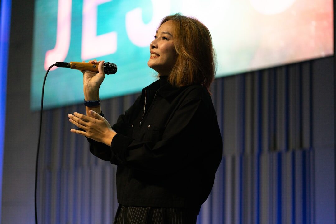 keynote speaker on stage